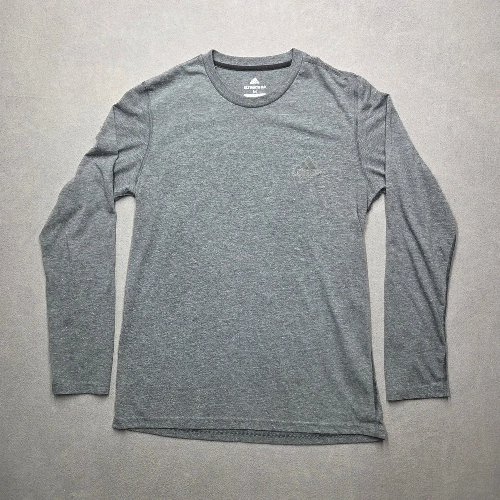Adidas Ultimate 2.0 Mens Long Sleeve Shirt Heather Grey CD2006 Size M